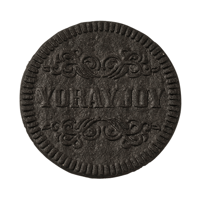 Ronde cacaokrokante koekjes