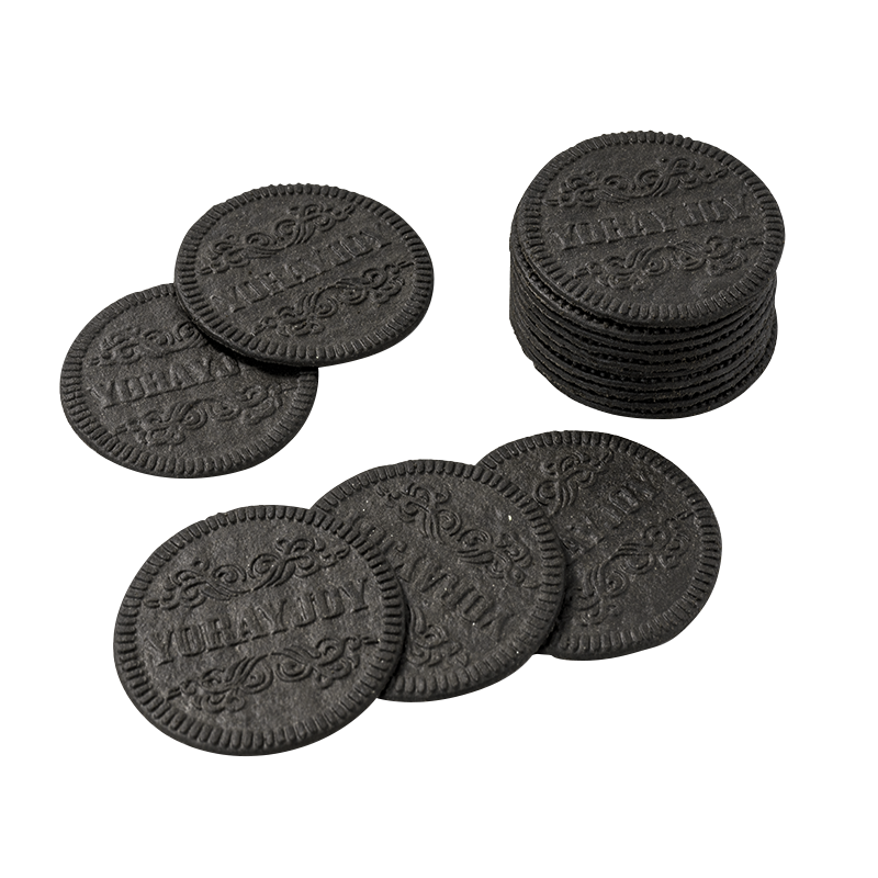 Ronde cacaokrokante koekjes Ronde cacaokrokante koekjes