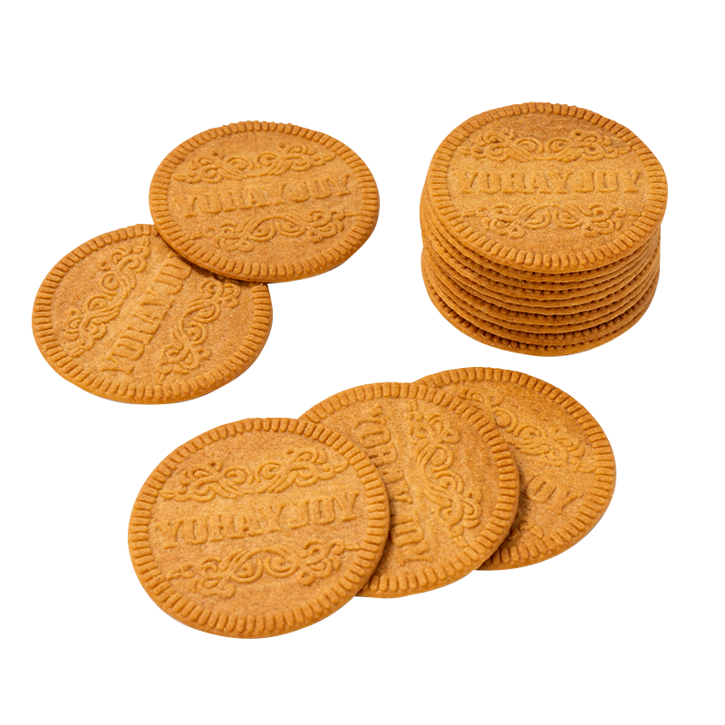 Ronde karamelkrokante koekjes Ronde karamelkrokante koekjes